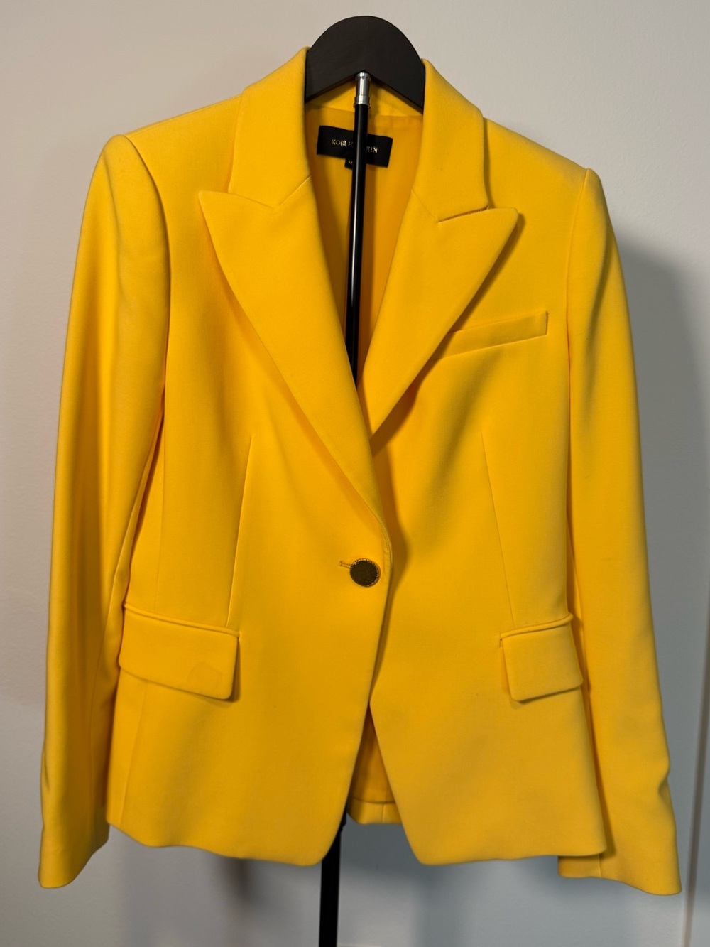 Kobi Halperin Bright Yellow Single-Button Tailored Blazer